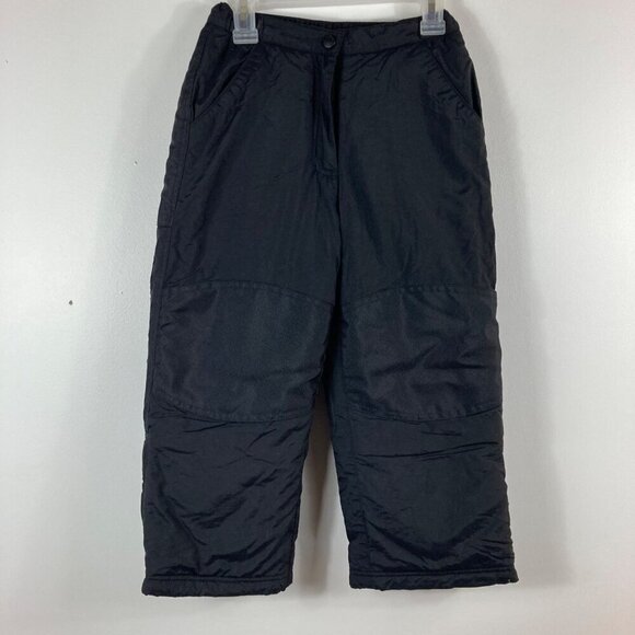 Kids LL Bean Black Thinsulate Reinforced Snow Pants 5-6 - Picture 1 of 9